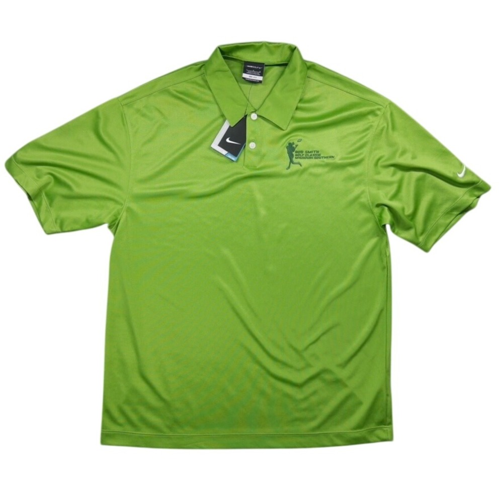Nike Golf Polo Shirt‎ Mens Large Green Rod Smith Missouri Southern Dri-Fit Sport